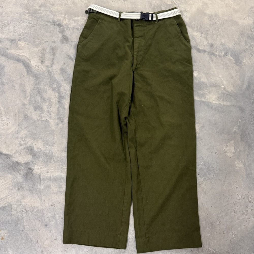 Military Trousers Mens M Green Excellent Lowe Alpine Belted Canvas Cargo Pants